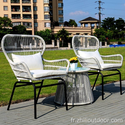 Ensemble de chaise en osier en gros de meubles de jardin